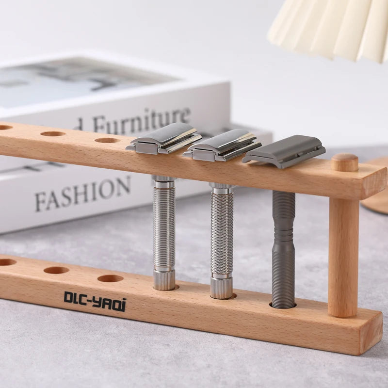 YAQi  Beech  Wood Razor Holder For Safety Razors