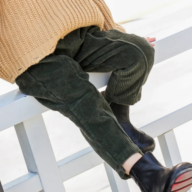 Children Pants corduroy Kids Winter Autumn Clothes Girls Trousers for baby boys harem pants toddlers thick warm fleece good