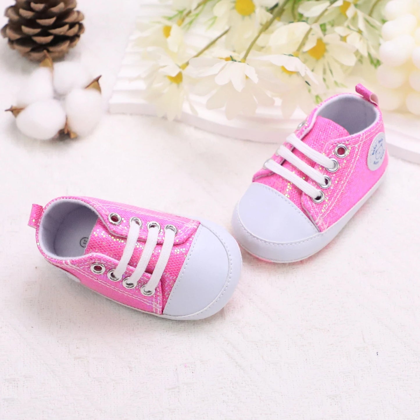 Trendy Comfortable Sequin Sneakers For Baby Boys, Lightweight Non Slip Shoes For Indoor Outdoor Walking, Spring And Autumn