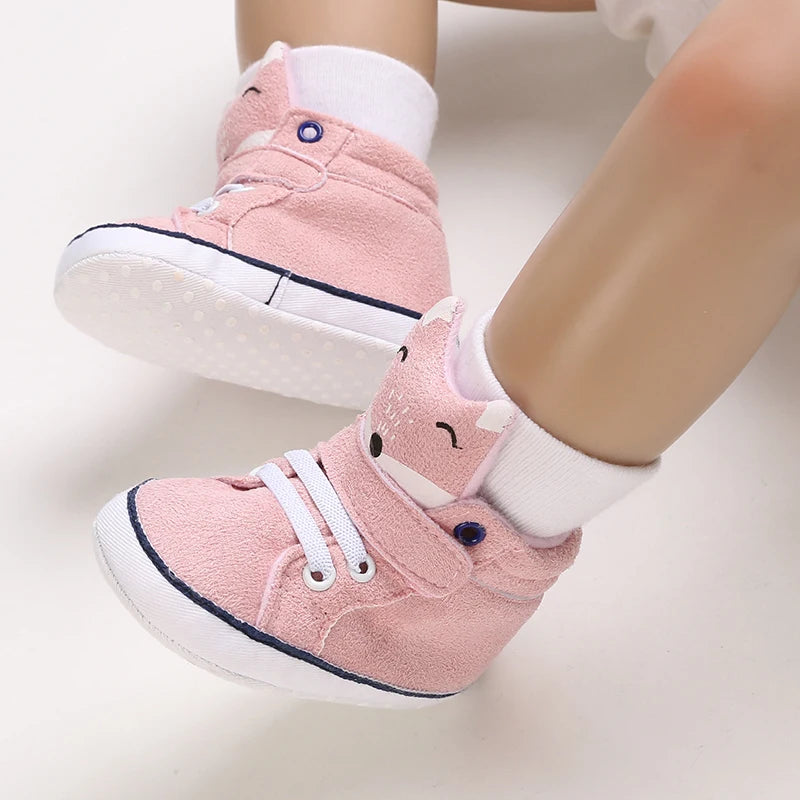 Spring and Autumn Sweet Pink Theme Girl Baby Casual Sports Shoes Soft Sole Comfortable Baby Walking Shoes 0-18M