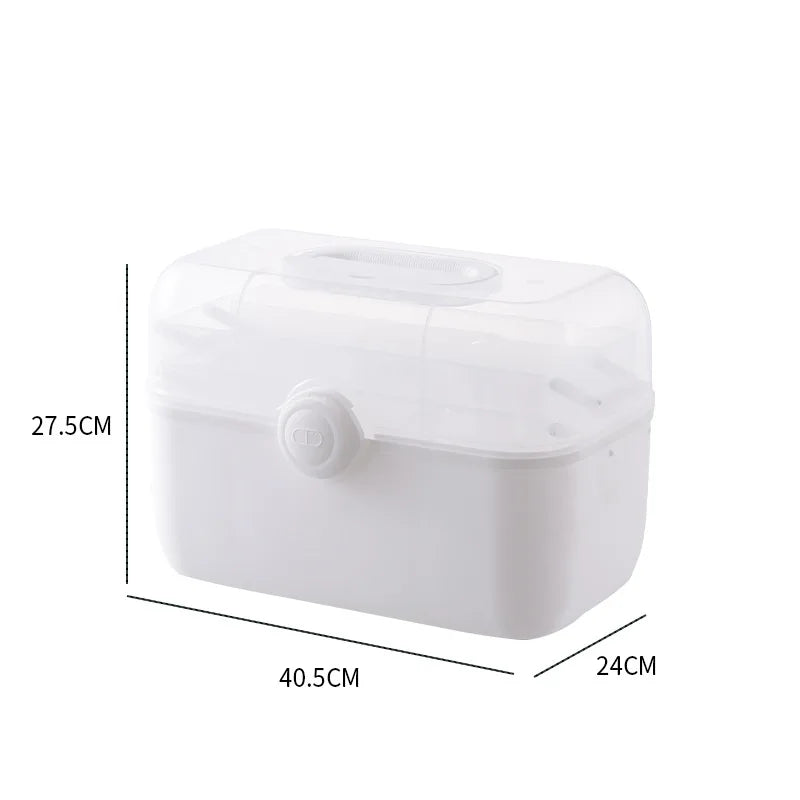 1 Pc Household Medicine Box Storage Box Large Capacity Multi-layer Portable Medical First Aid Kit Transparent Small Medicine Box