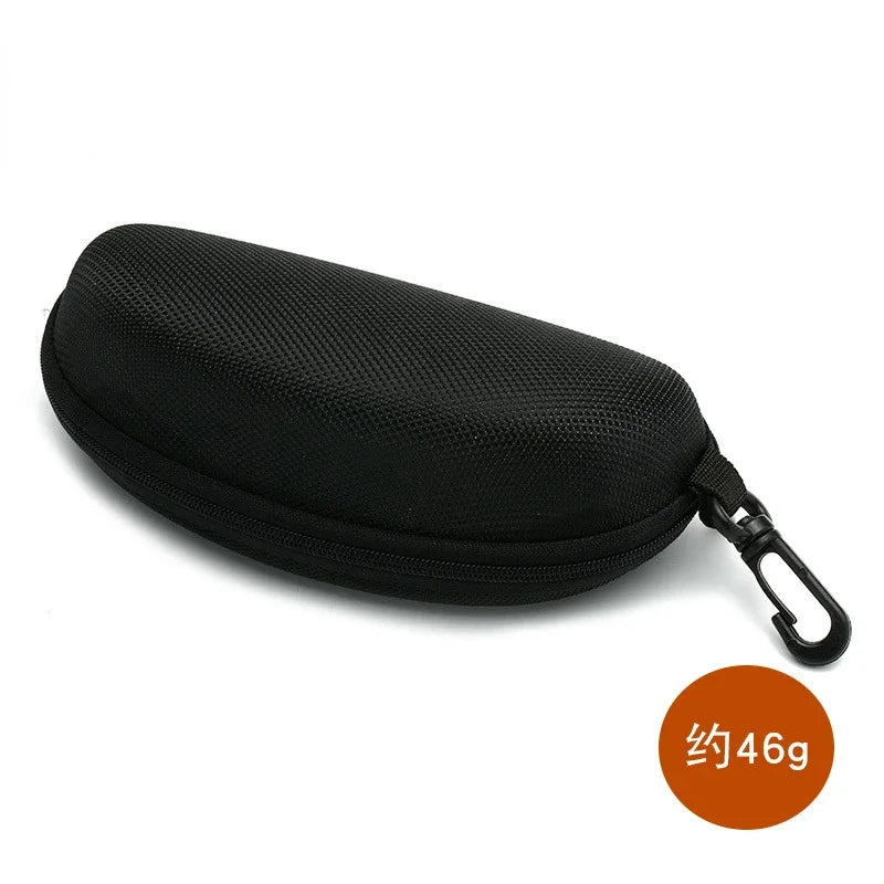 Men and Women Protective Glasses Case Sunglasses Hard Case Travel Protective Glasses Bag Black Portable Accessories Zipper Box