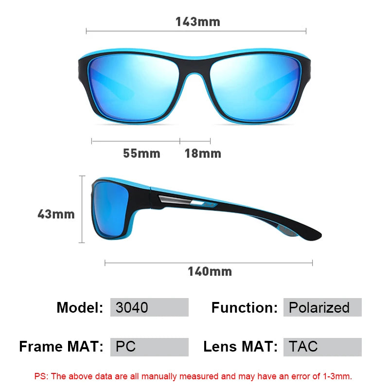 Sports Polarized Sunglasses Fashion UV400 Eyewear for Driving Fishing Hiking Running Cycling Men Women Unisex Outdoor Glasses