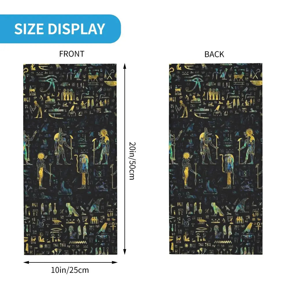 Egyptian Gods And Pharaohs Bandana Neck Gaiter Printed Mask Scarf Multifunction Headwear Running Unisex Adult Winter