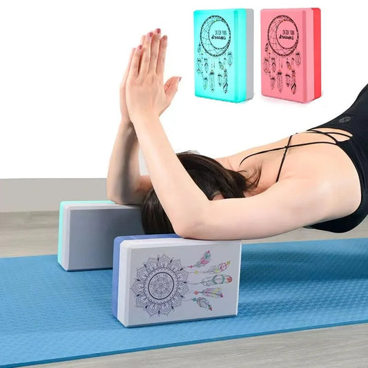 Two Colors EVA Yoga Blocks Gym Foam Brick Training Exercise Blocks Fitness Equipment Yoga Auxiliary Tool Pilates Cushion 1PC260g