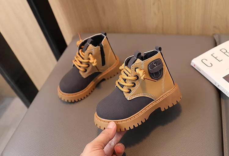 New 2024 Autumn Winter Baby Boots Toddler Fashion Ankle Boots Kids Shoes Boys Girls Snow Boots Children Soft Non-slip Short Boot