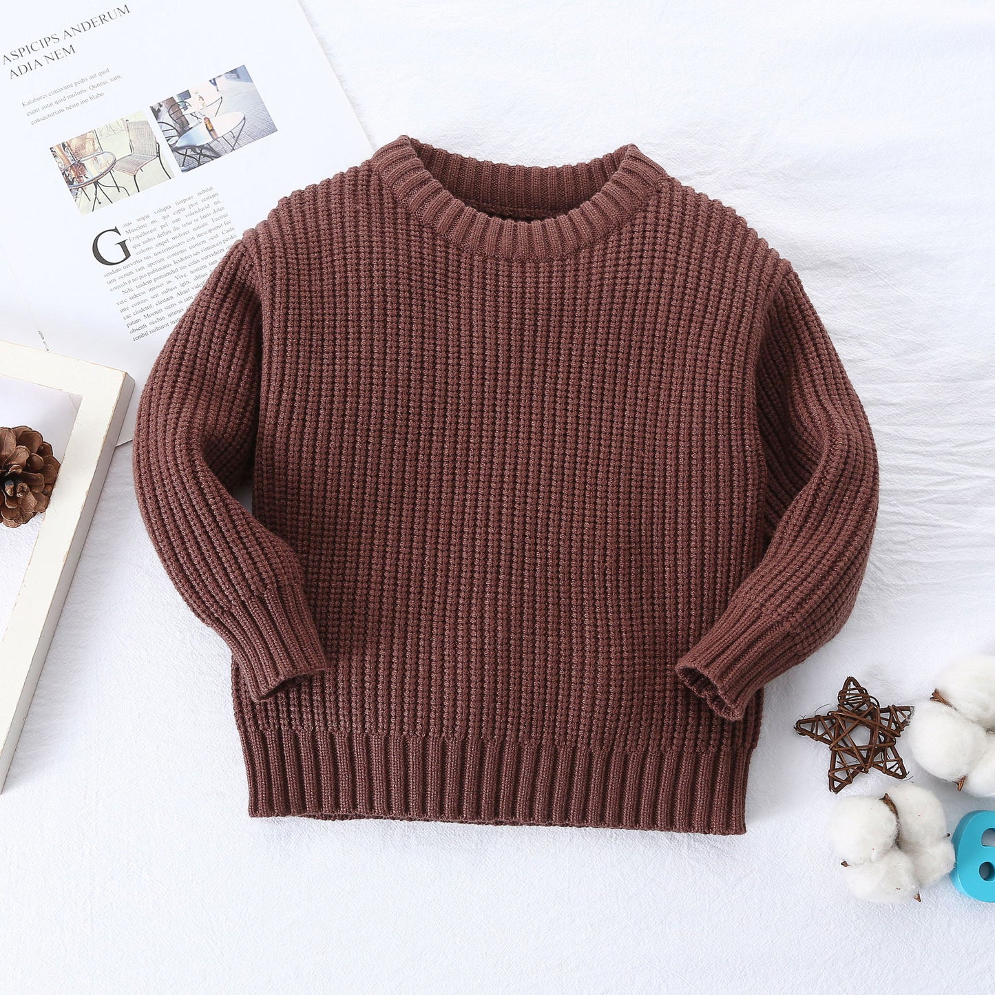 Children Baby Loose Sweater Knitted Autum Winter Baby Boy Girl Clothes Round Neck Kid Toddler Girl Boy Pullover Baby Outerwear