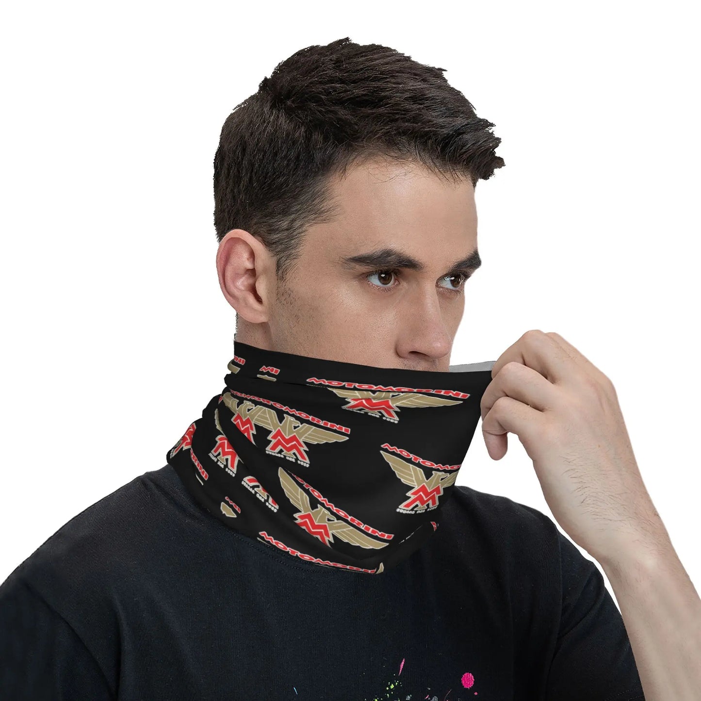 Moto Morini Logo Motorcycle  Bandana Neck Gaiter Printed  Balaclavas Mask Scarf Multifunctional Cycling Riding Adult Breathable