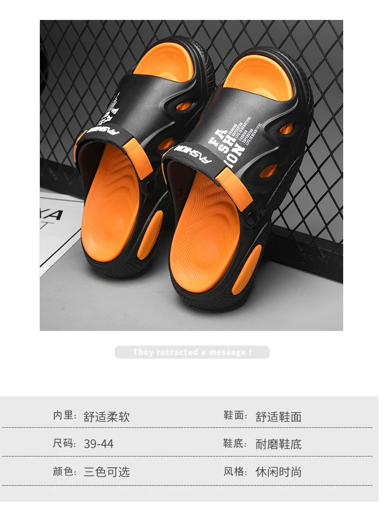 Soft and Comfortable Thick Bottom Sandals Beach Shoes Wear-resistant Indoor and Outdoor Bathroom Unisex Men's Slippers Fashion