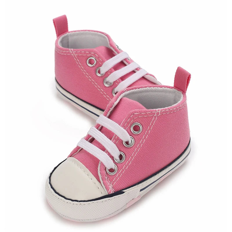 Spring and Autumn Sweet Pink Theme Girl Baby Casual Sports Shoes Soft Sole Comfortable Baby Walking Shoes 0-18M