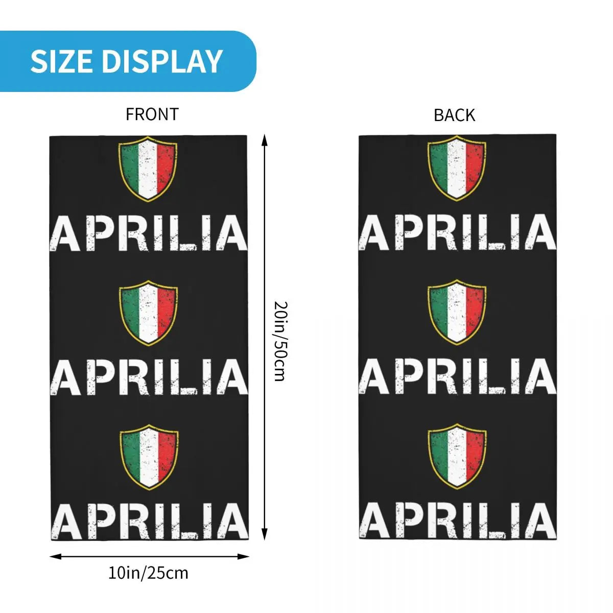 Italia Aprilia Racing Bandana Neck Cover Printed Motorcycle Mask Scarf Multifunctional Face Mask Hiking Unisex Adult Breathable