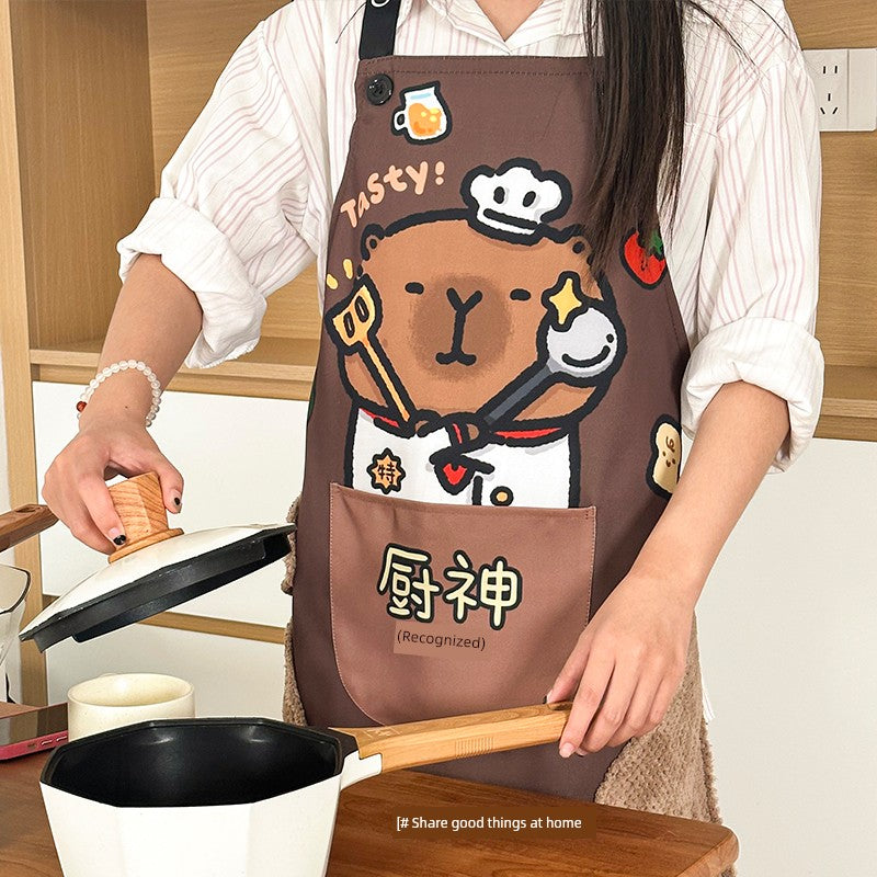 Cartoon Household Erasable Hand Anti-Dirty Multi-Functional Aprons