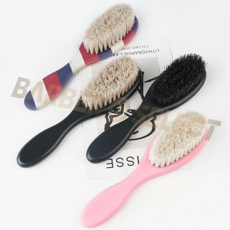 New Professional Barber Shaving Beard Brush Removal Neck Dusting Horse Hair Brushes Face Mustache Salon Cleaning Styling Tools