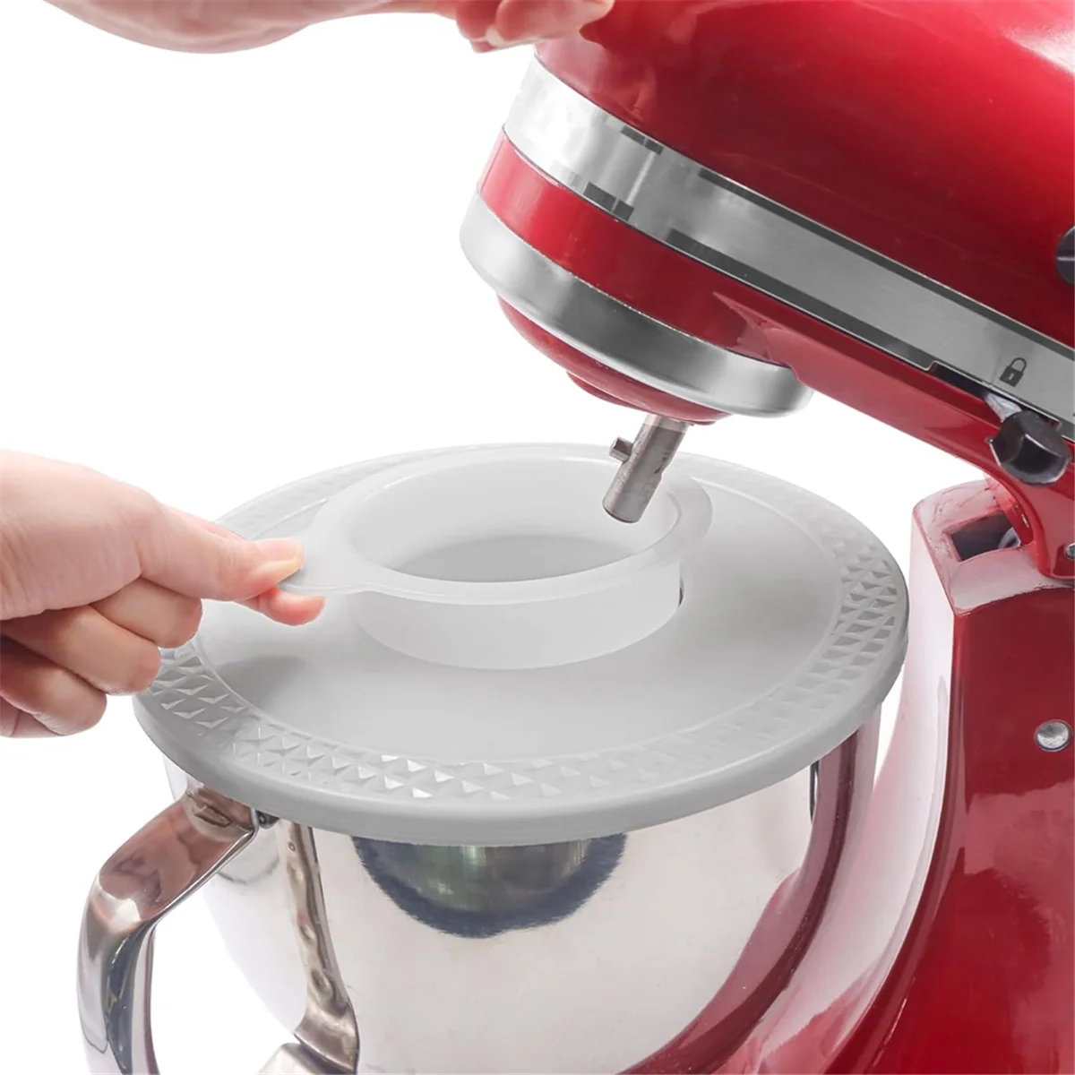 For KitchenAid 4.5-5 Quart Tilt-Head Stand Mixers, Secure Pouring Shield & Mixers Bowl Covers Mixer Splatter Guard Lids