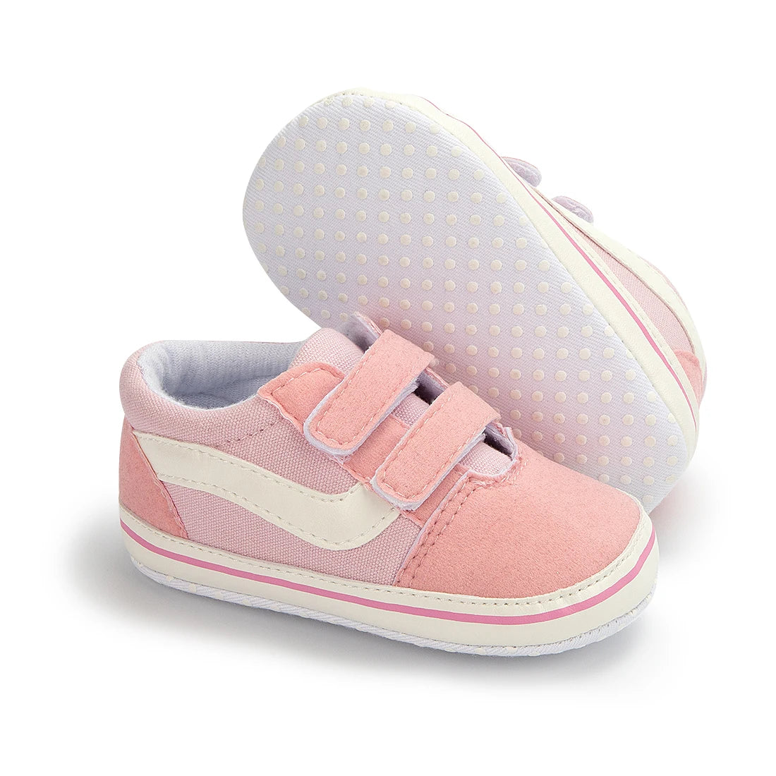 Baby Unisex Canvas Sneakers Classic Stripes Casual Baby Boy Girl Shoes Anti-slip Soft First Walkers Infant Baby Shoes