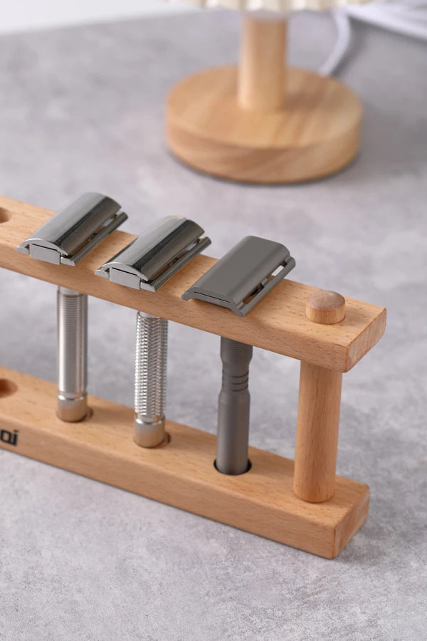 YAQi  Beech  Wood Razor Holder For Safety Razors