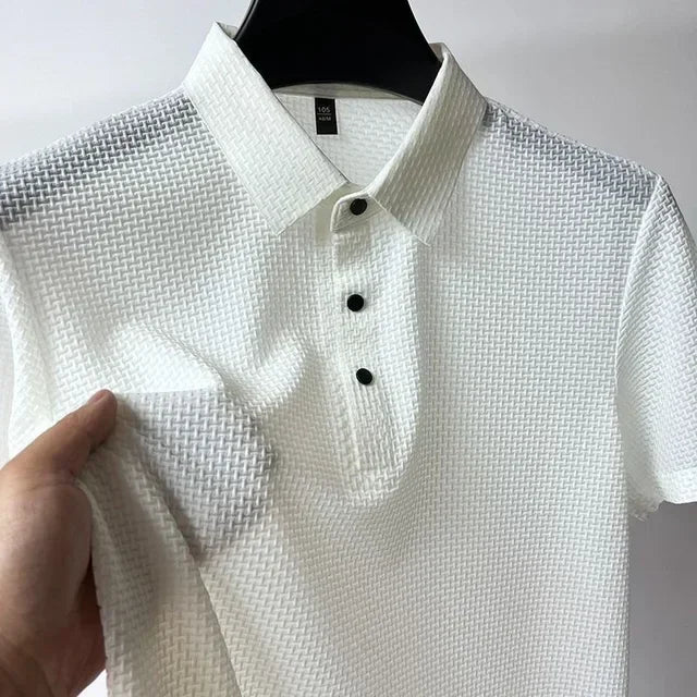 New Summer Polo Shirt High Quality Men's Short Sleeve Breathable Top Business Casual Sweat-absorbing Polo-shirt for Men