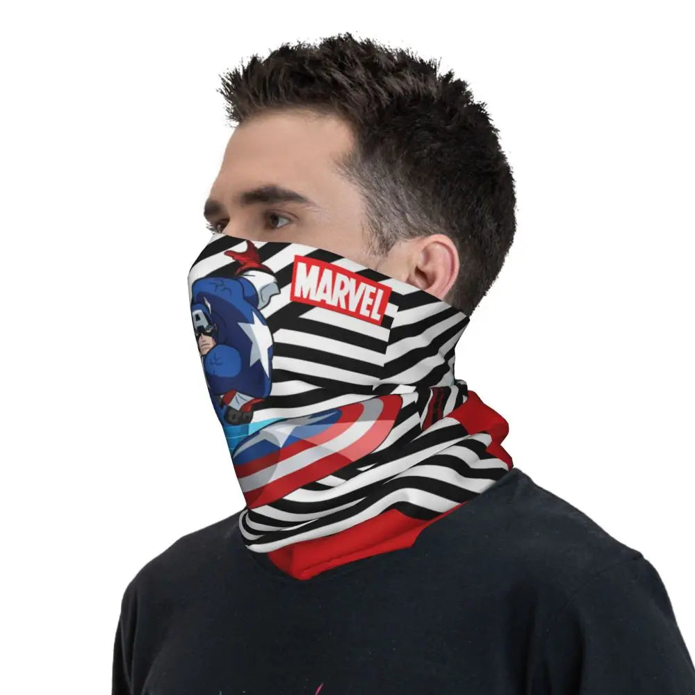 Limited Edition Bandana Neck Gaiter Motorcycle Club Marvel Face Scarf Cycling Face Mask Hiking Unisex Adult All Season