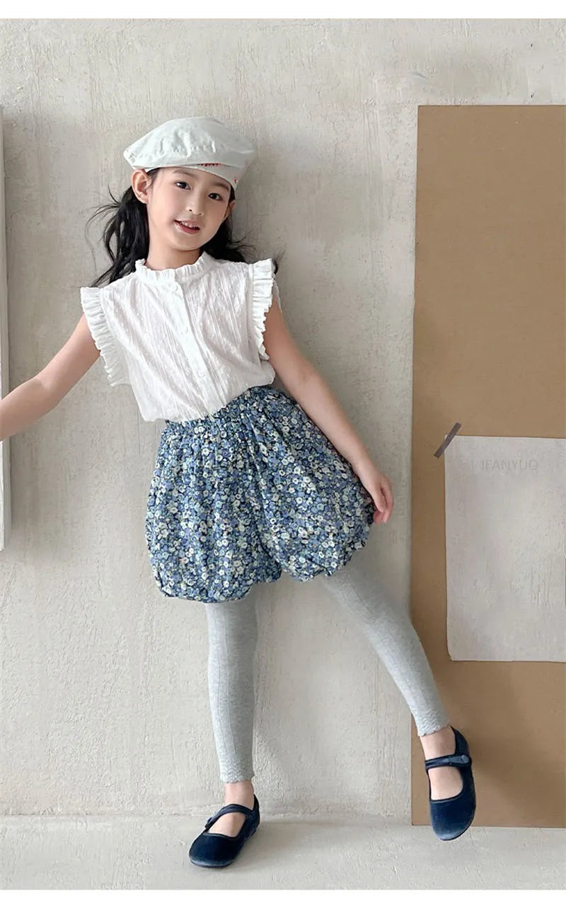 Spring Autumn Baby Pants Newborn Girl Trousers Soild Lace Ruffle Cotton Student Uniform Legging Kids Children Leggings 1-12Years