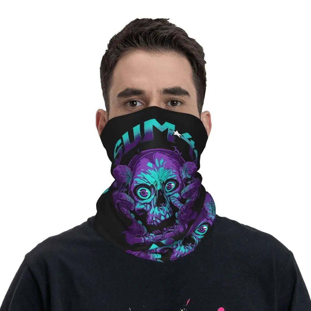 Sum 41 Band Bandana Neck Gaiter Printed Mask Scarf Multifunctional Headwear Running for Men Women Adult Breathable