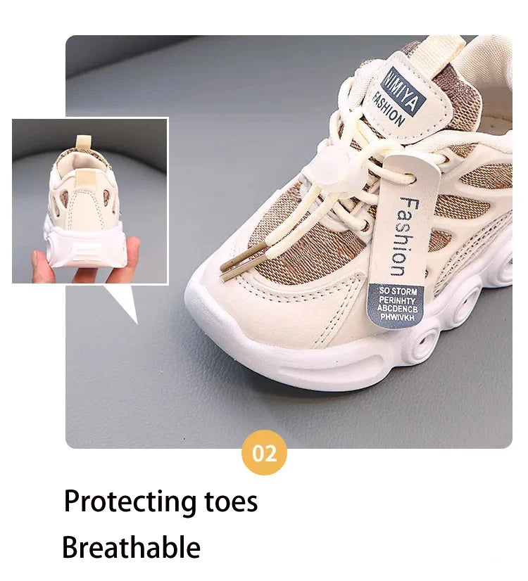 New Children Casual Shoes for Boys Girls Sneakers Autumn Kids Sports Luminous Shoes Baby Mesh Breathable Soft Running 1-6Years