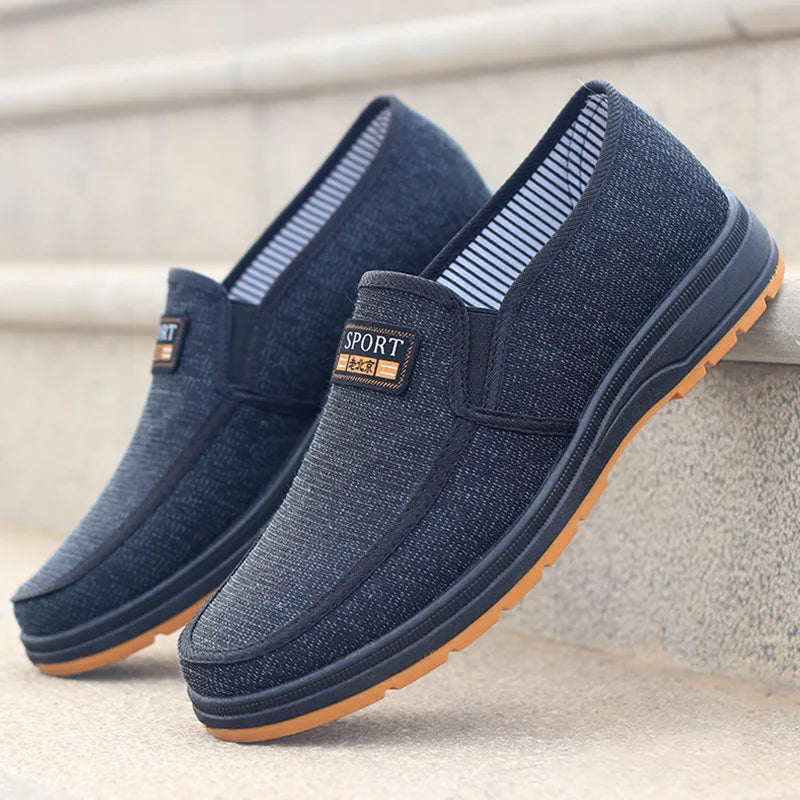 Men Canvas Shoes Casual Loafers Old Beijing Cloth Shoees Flat Driving Footware Zapatos Planos Calzado Homb