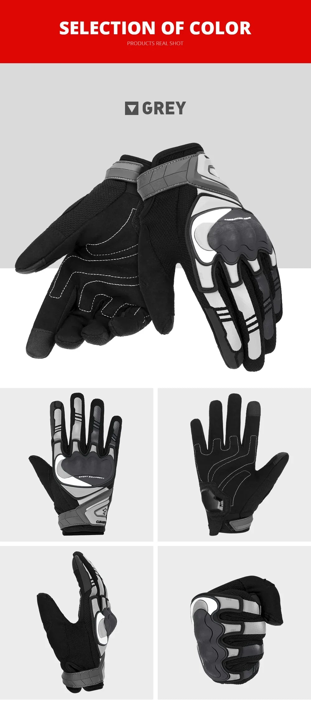 Motorcycle Gloves Breathable Full Finger Protective motorbike Touch Screen Men Racing Moto Motocross Outdoor Sports Gloves