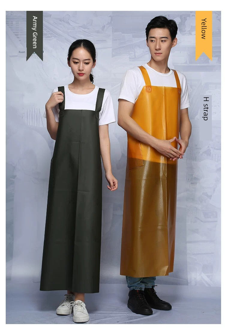 Vest-Style Long Beef Tendon Acid and Alkali Resistant Waterproof Apron