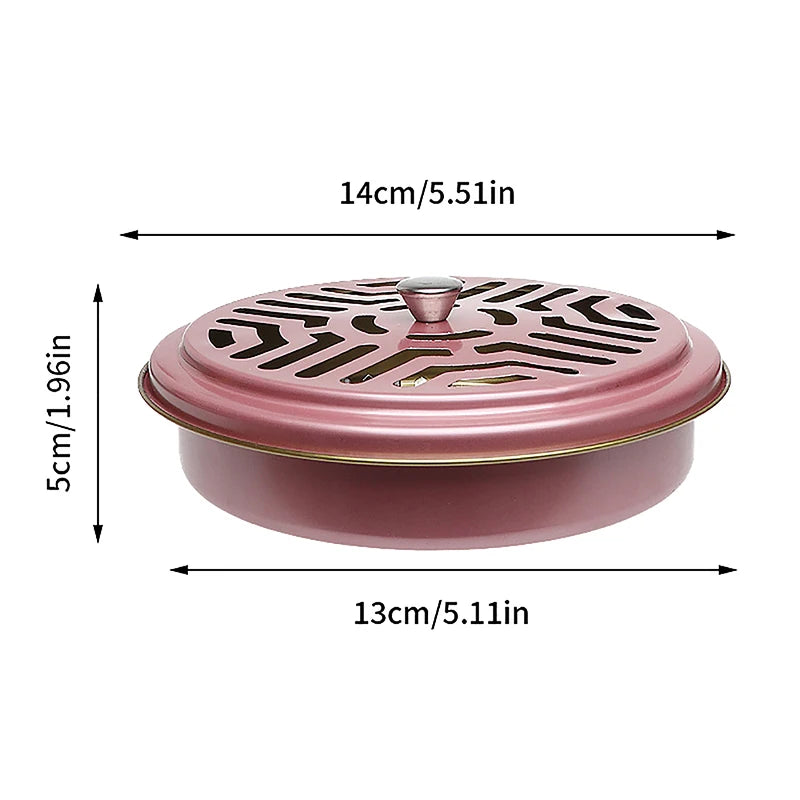 1PCS Mosquitoes Coil Holder Tray Frame Stainless Steel Round Rack Plate For Spirals Incense Insect Repellent Accessories