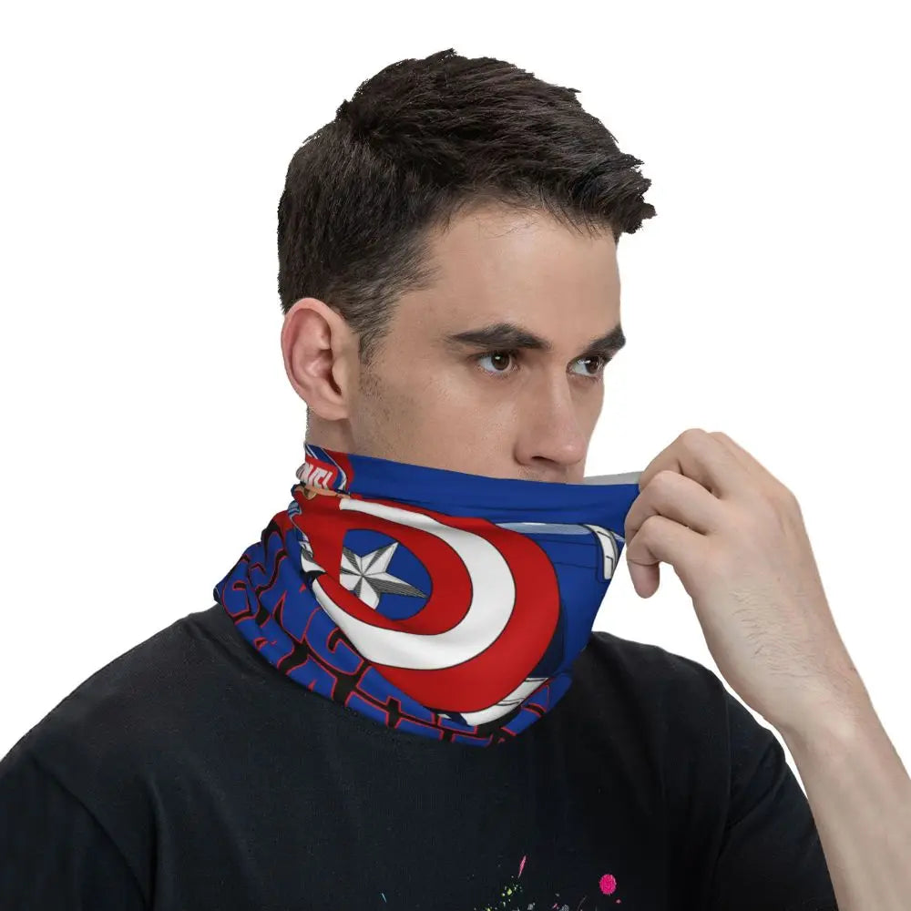 Limited Edition Bandana Neck Gaiter Motorcycle Club Marvel Face Scarf Cycling Face Mask Hiking Unisex Adult All Season