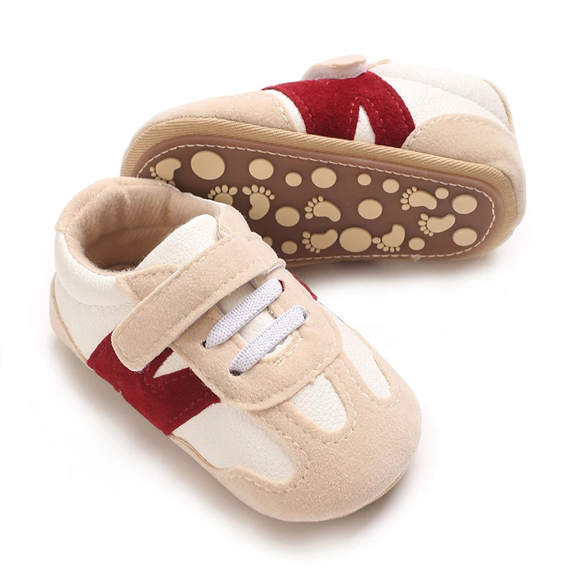 Newborn Baby Sneakers Letter Patchwork Baby Casual Shoes Anti-slip Hundred Toddler Baby Boys Girls Shoes 0-18 Months