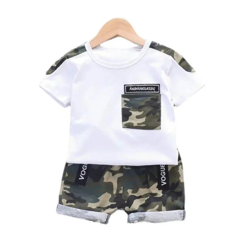 New Summer Baby Girl Clothes Children Boys Sports T-Shirt Shorts 2Pcs/Set Toddler Casual Costume Infant Clothing Kids Tracksuits