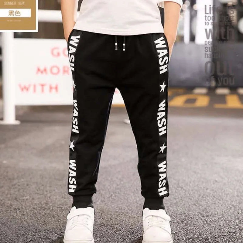 Spring Kid Pant 3-10y Star Letter Boys Casual Autumn Teenagers Sweatpants Long Trousers Winter Children Clothes Boys Sport Pants