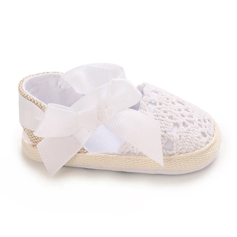 Summer Fashion Baby Shoes 0-18M Girl Baby Bow Casual Sandals Soft Sole Comfortable Baby Walking Shoes