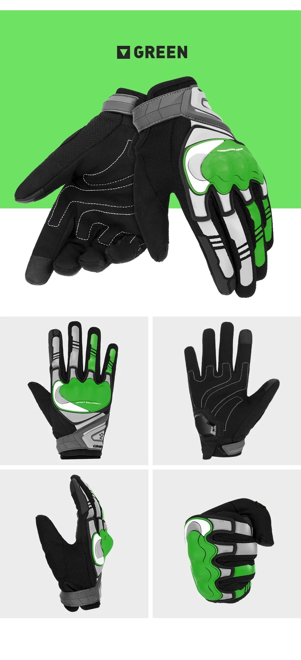 Motorcycle Gloves Breathable Full Finger Protective motorbike Touch Screen Men Racing Moto Motocross Outdoor Sports Gloves