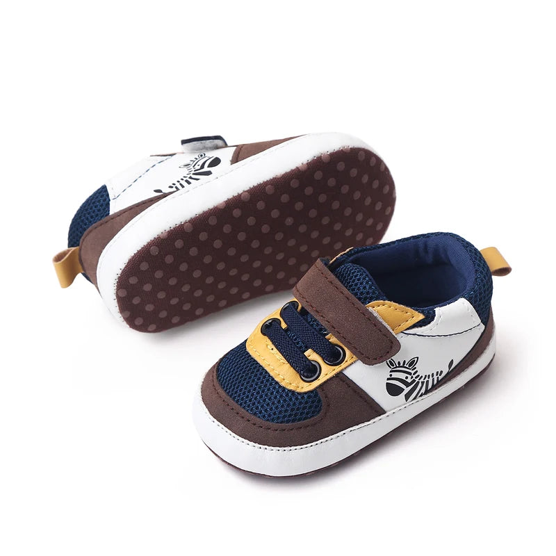 Baby Shoes 0-9-18 Months for Toddler Boys and Girls Soft Cotton Baby Sneaker Soft PU Leather Baby Casual Walking Shoes BH2319