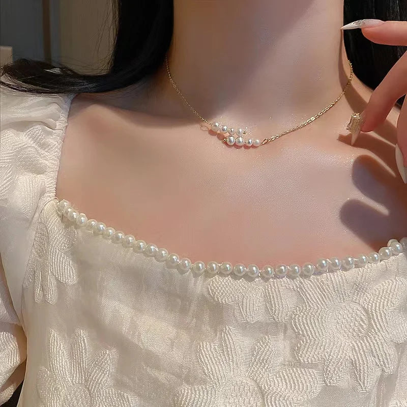 Fashion Trend Unique Design Elegant Exquisite Simple Zircon Star Snake Bone Chain Necklace Women Jewelry Party Gift Wholesale