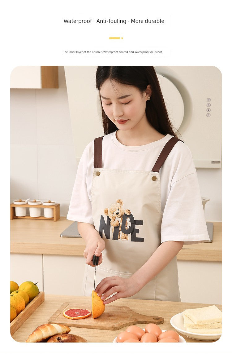 Fashion Oil-Proof For Home Kitchen God Sleeveless Thin Apron