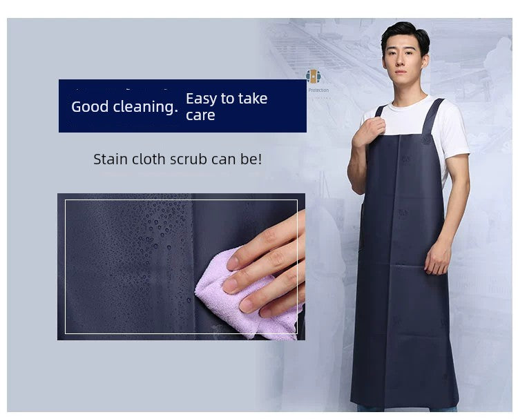 Vest-Style Long Beef Tendon Acid and Alkali Resistant Waterproof Apron