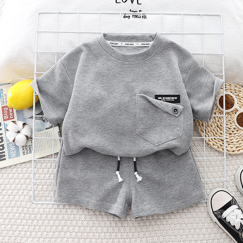 Summer Baby Boy Kids Clothes Set Children Clothing Suit Tops Short-sleeve T-shirt Pants 2pcs/set Sport Infant Clothing