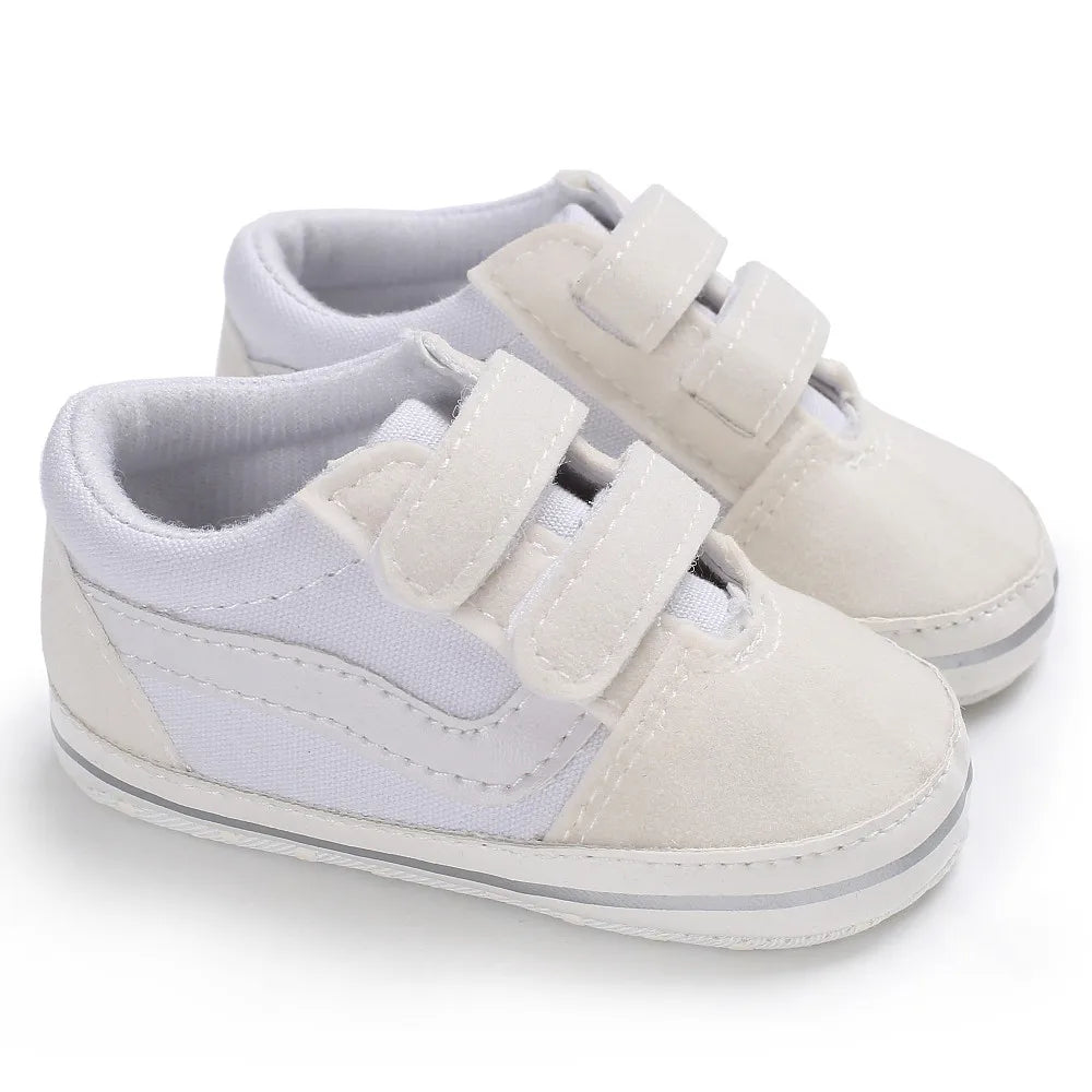 Baby Unisex Canvas Sneakers Classic Stripes Casual Baby Boy Girl Shoes Anti-slip Soft First Walkers Infant Baby Shoes