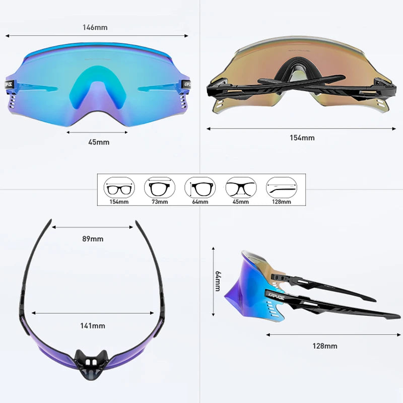 Kapvoe Hiking Eyewear Man Cycling Sunglasses Woman Bicycle Goggles Outdoor UV400 Bike Glasses Sports MTB Eyewear Cycling Glasse