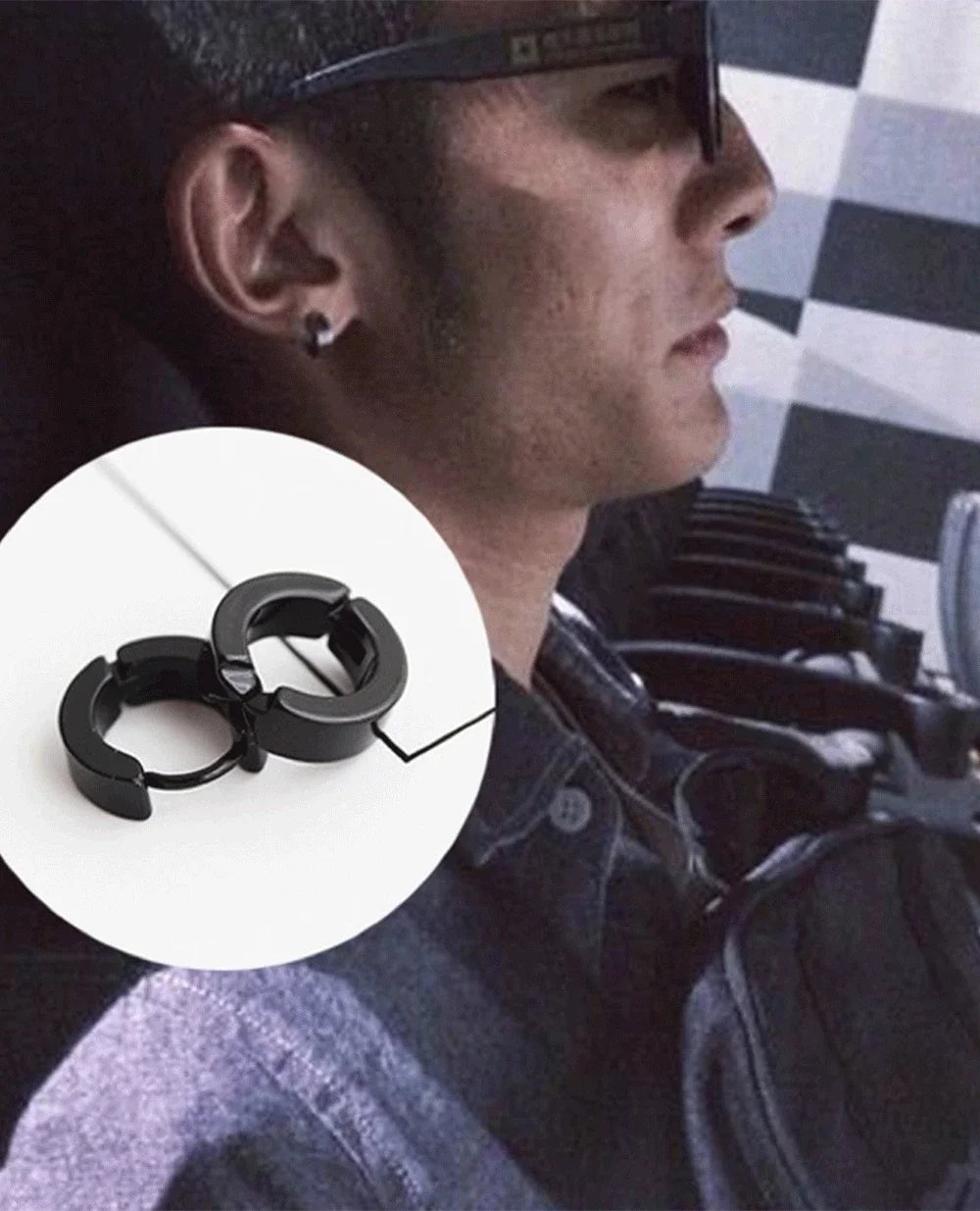 1 Pair Men Women Punk Stainless Steel Ear Circle Earring Simple Ear Buckle Gothic Fashion Jewelry Hot Selling Pop Jewelry gift