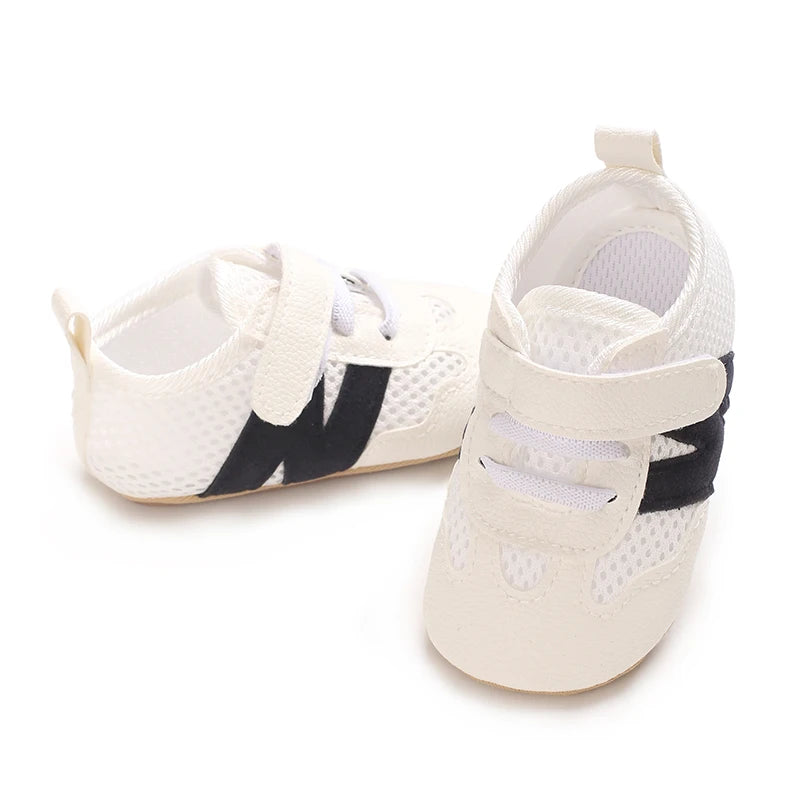 Newborn Baby Sneakers Letter Patchwork Baby Casual Shoes Anti-slip Hundred Toddler Baby Boys Girls Shoes 0-18 Months