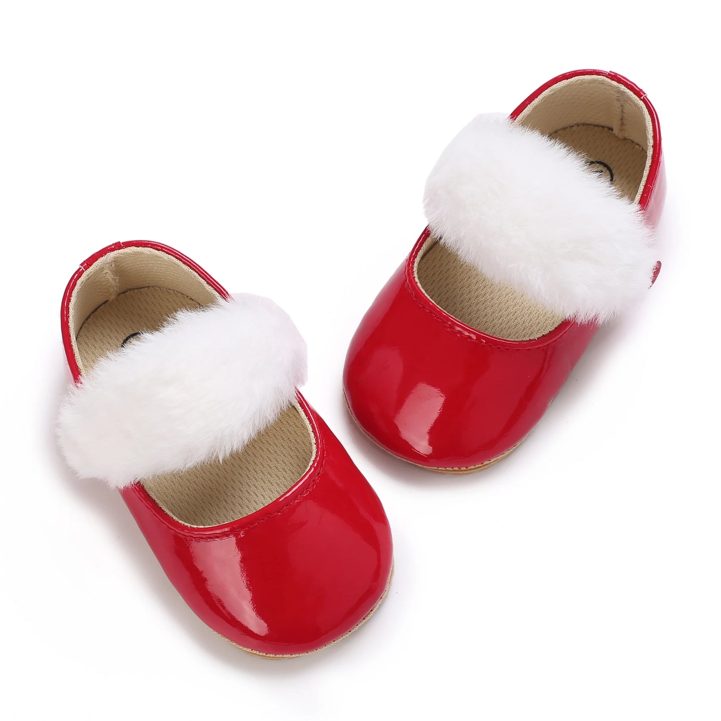 Spring and Autumn Girl Baby Shoes Classic Fashion Red Theme Cute Bow Princess Shoes Rubber Sole Anti slip Comfortable Walking Sh