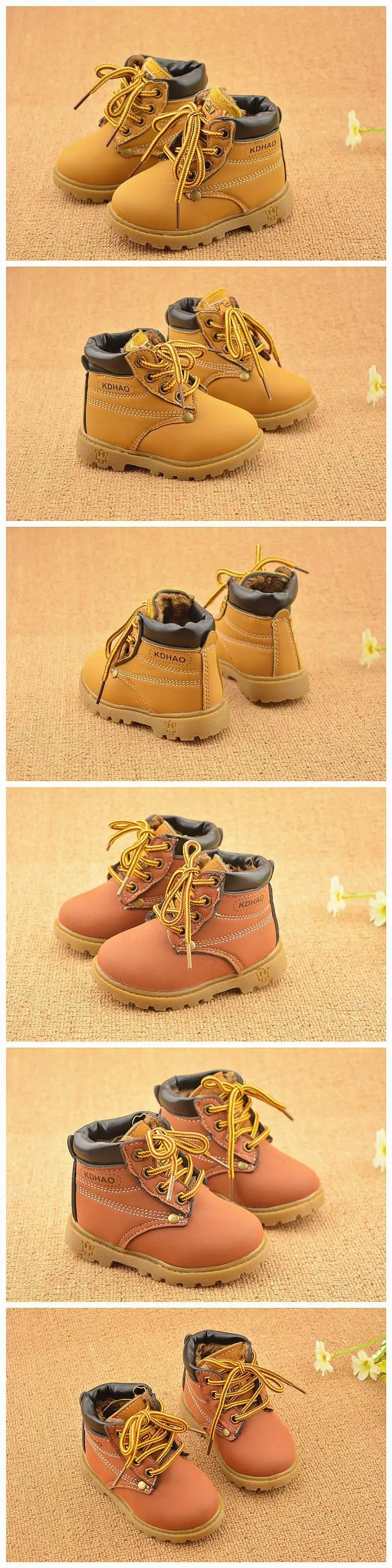 Autumn Winter Baby Boots Toddler Fashion Boots Kids Shoes Boys Girls Snow Boots Girls Boys Plush Fashion Boots Shoes Size