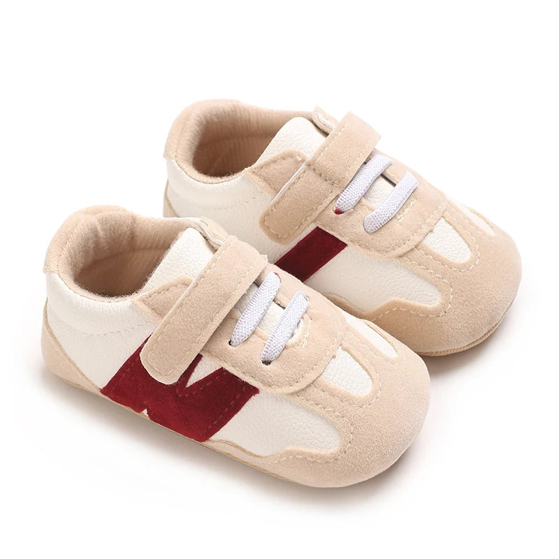 Newborn Baby Sneakers Letter Patchwork Baby Casual Shoes Anti-slip Hundred Toddler Baby Boys Girls Shoes 0-18 Months