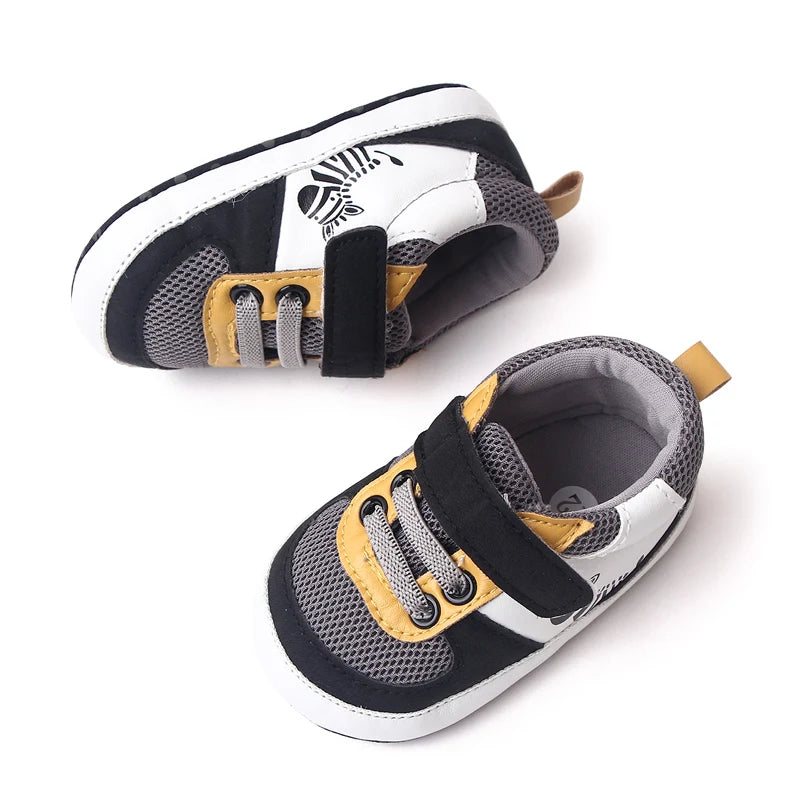 Baby Shoes 0-9-18 Months for Toddler Boys and Girls Soft Cotton Baby Sneaker Soft PU Leather Baby Casual Walking Shoes BH2319