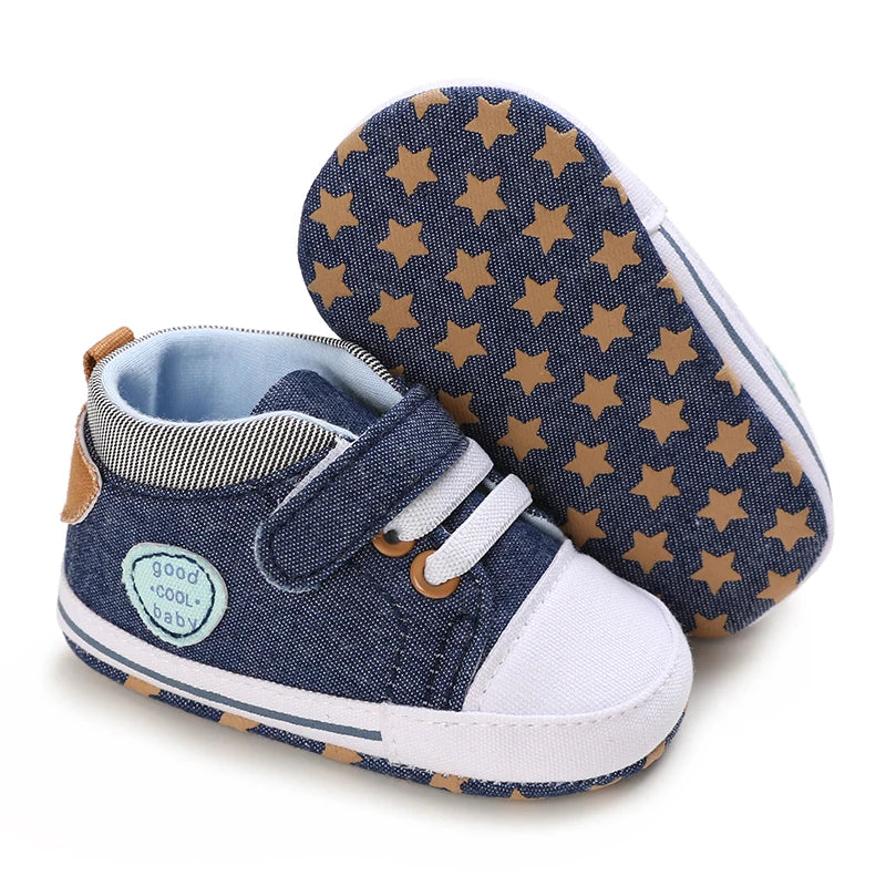 Lucky Blue Four Seasons Baby Soft Sole Walking Shoes for 0-1 Year Old Boys Casual Lightweight Sports Shoes Indoor Walking Shoes