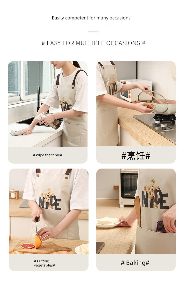 Fashion Oil-Proof For Home Kitchen God Sleeveless Thin Apron